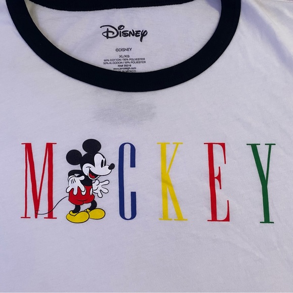 disney mickey mouse NWOT name logo colorful graphic tee - Picture 2 of 5